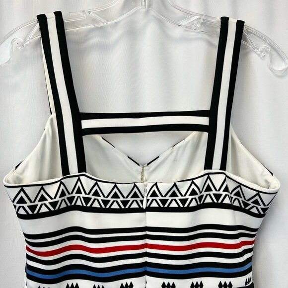 Guess Womens Sundress Multicolor Cut Out Geometric Stripe Straps Stretch 6 - Picture 6 of 12